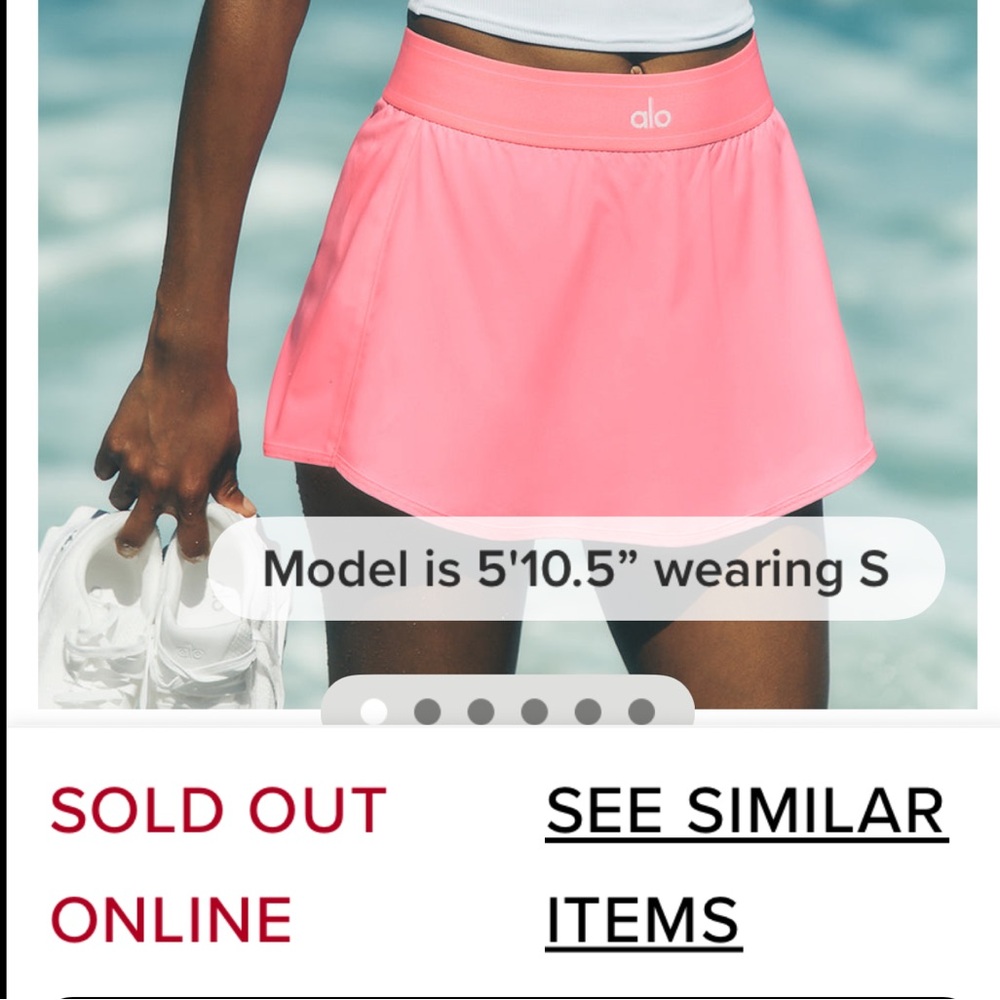 LAST ONE! SAME DAY SHIP NWT ALO YOGA Neon Bubblegum Pink MATCH POINT SKIRT short - Picture 2 of 12